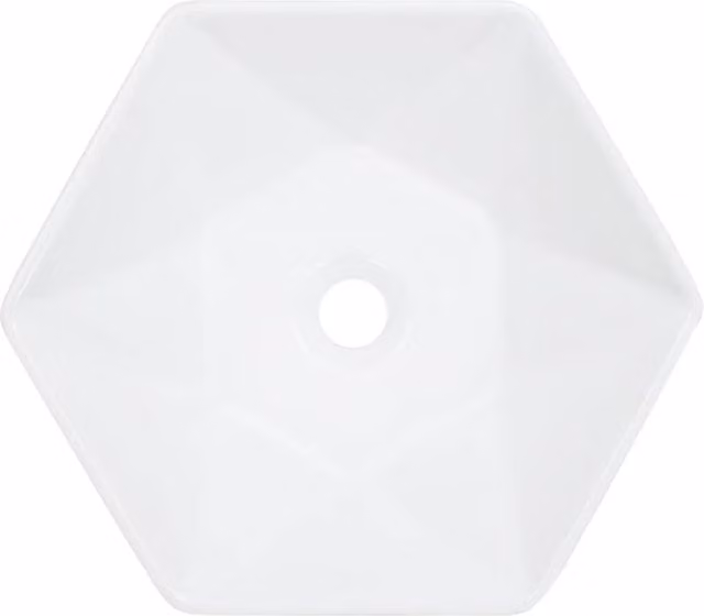 Berkfield Home Charming Ceramic Wash Basin, White, W: 41 cm, D: 36.5 cm, H: 12 cm