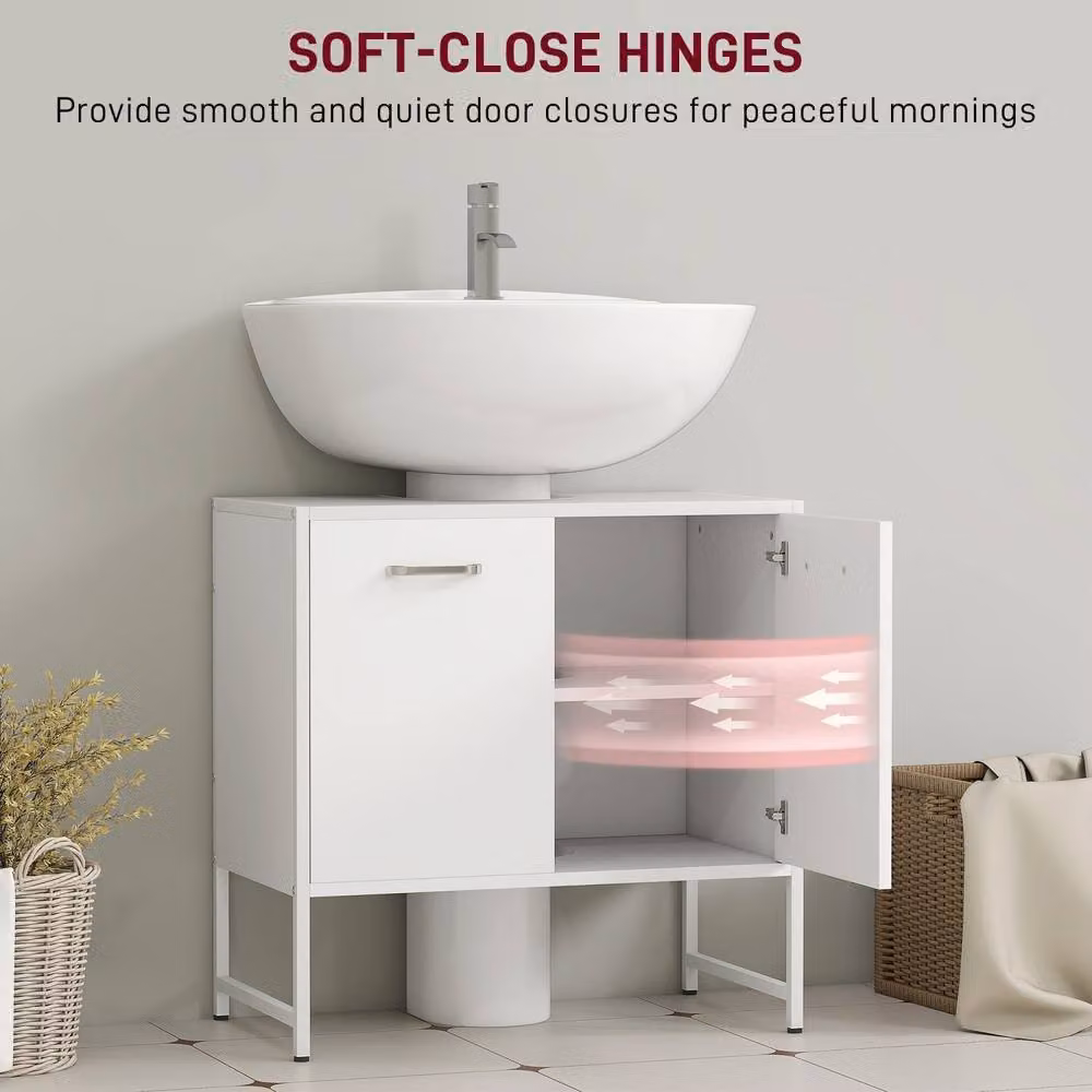 Wyld Haus Lilo Fifi Under Sink Bathroom Vanity Cabinet, White, W/D/H: 60 x 33 x 60.5 cm – 3