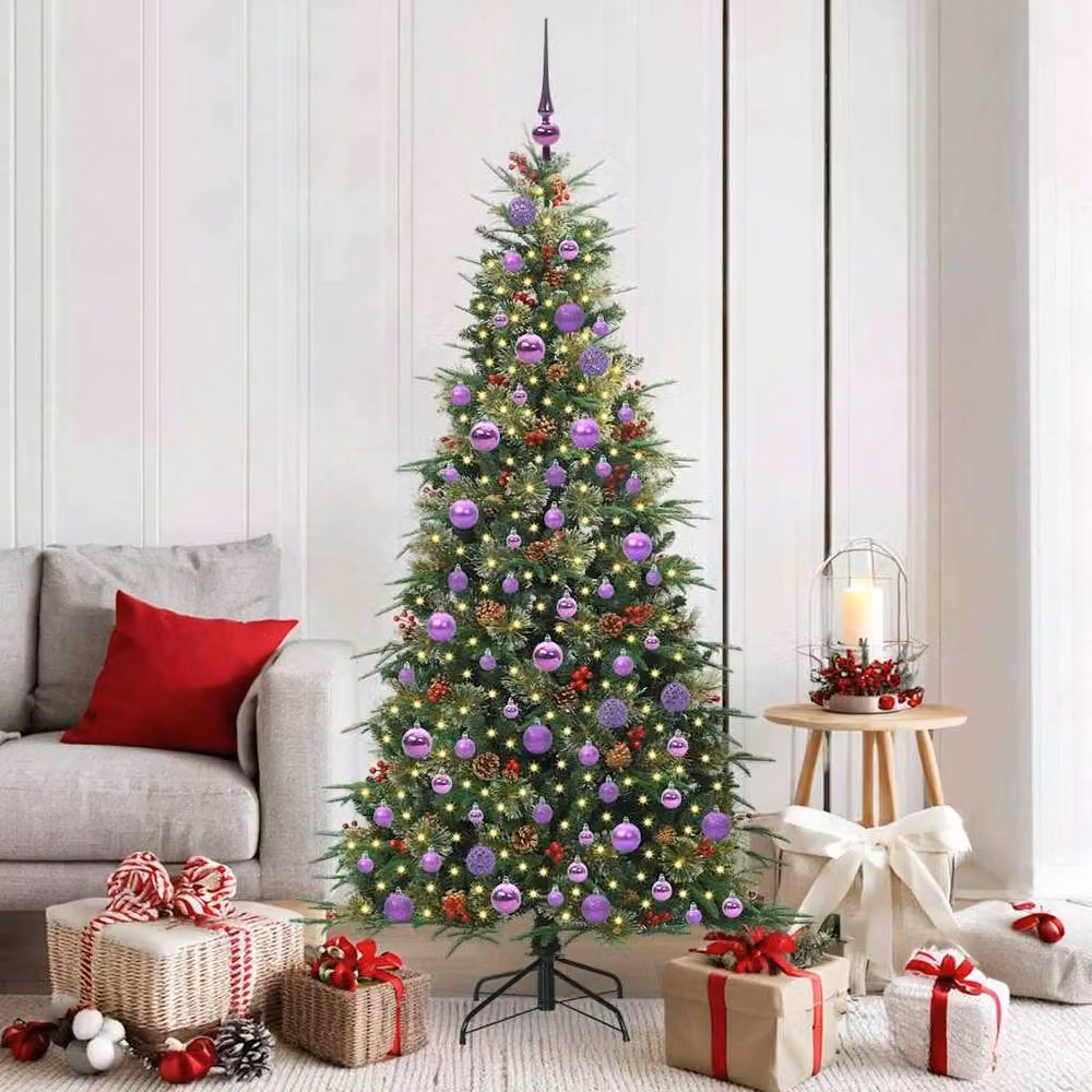 Berkfield Home Elegant Artificial Hinged Christmas Tree, Green, Height: 180 cm – 2