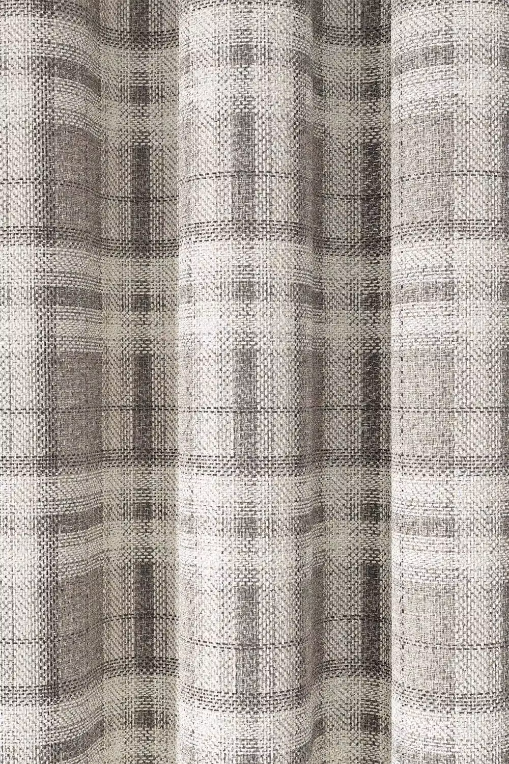 Helena Springfield Harriet Checked Eyelet Curtains in Brown, W: 167 cm, H: 137 cm – 2