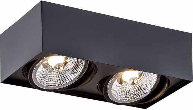 Netlighting Argon Rodos Plus GU10 Twin Surface Mounted Downlight in Black – 3