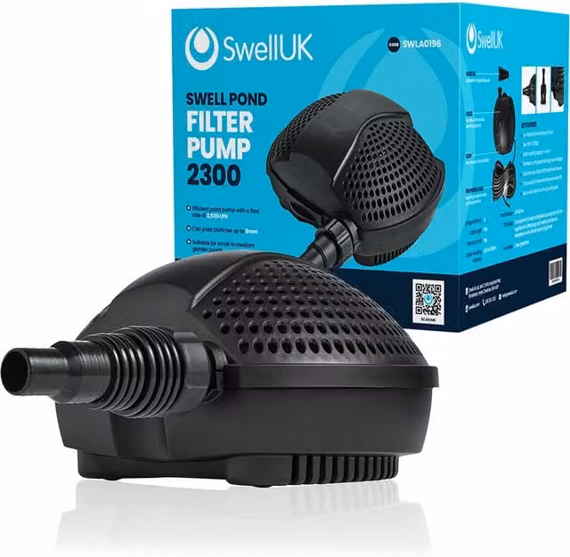 Swell Black Pond Filter Pump 2,500lph