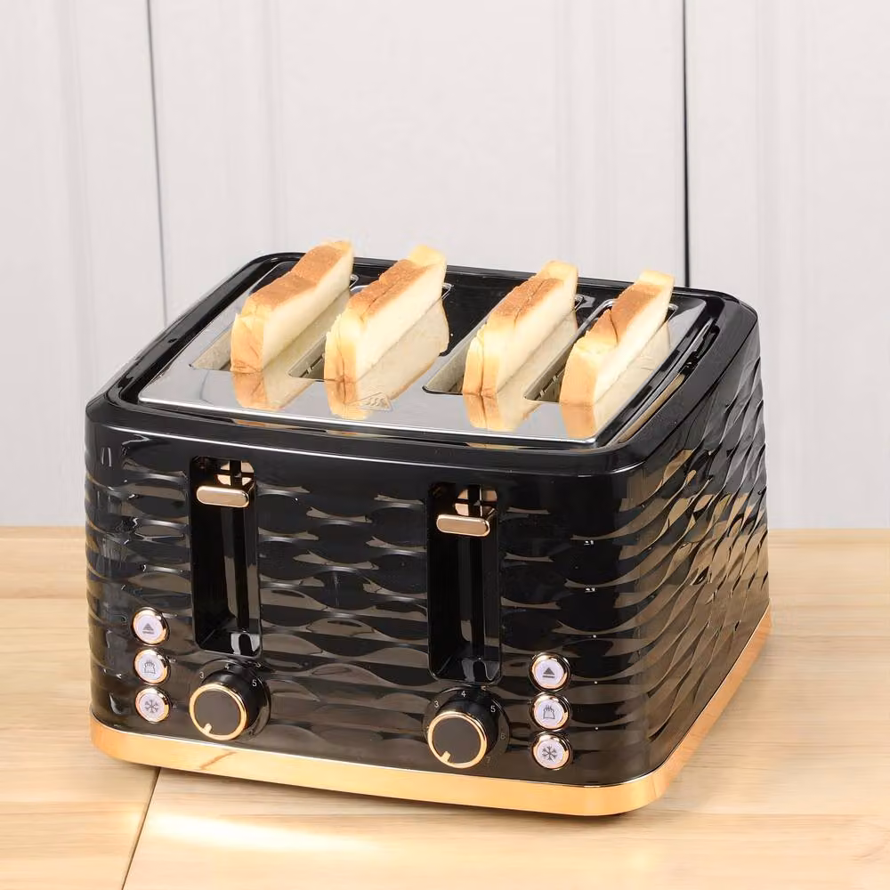 STILVORA Four-Slice Toaster in Black with Auto Shut-Off – 2