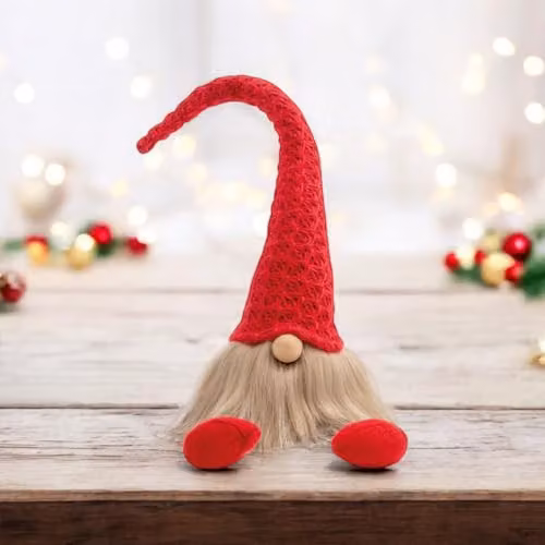 mysmartbuy Set of 5 Multicolour Scandinavian Christmas Gonk Gnome Figurines, H43 x W: 9 cm – 4