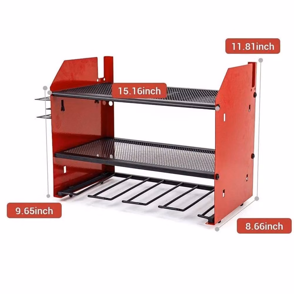 EONLION Heavy Duty Steel Power Tool Organizer and Drill Holder, Red, W: 100 cm, H: 200 cm – 2
