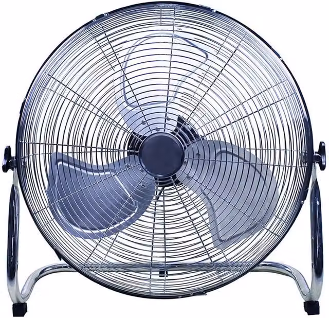 Airsenz Silver Metal Floor Fan