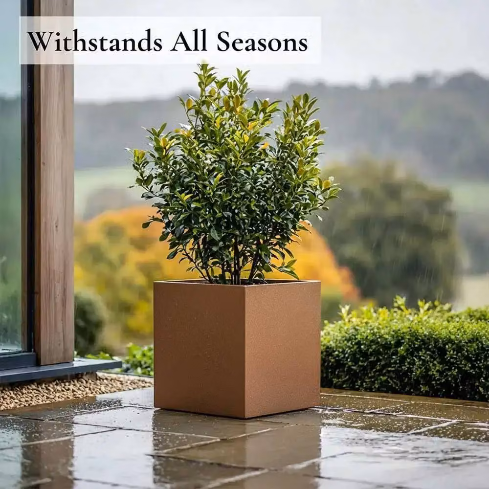 Access Garden Products Copper Galvanised Steel Square Planter W/D/H: 40 x 40 x 40 cm – 7