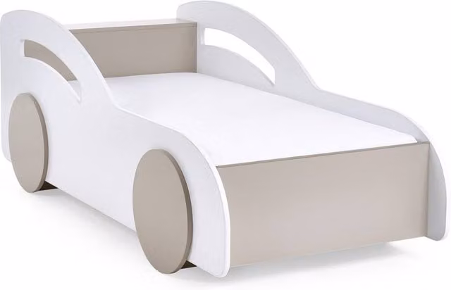 Cheshire Solid Wood Birch Car Bed in White for Toddlers, W/D/H: 70 x 160 cm – 1