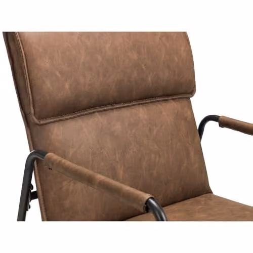 Julian Bowen Gramercy Industrial Accent Chair in Brown and Black, W/D/H: 60 x 73 x 82 cm – 3