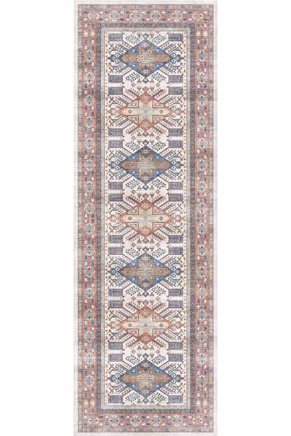 THE RUGS Sara Washable Persian Classic Oriental Rug in Ivory and Multicolour, W: 160 cm, D: 230 cm – 3