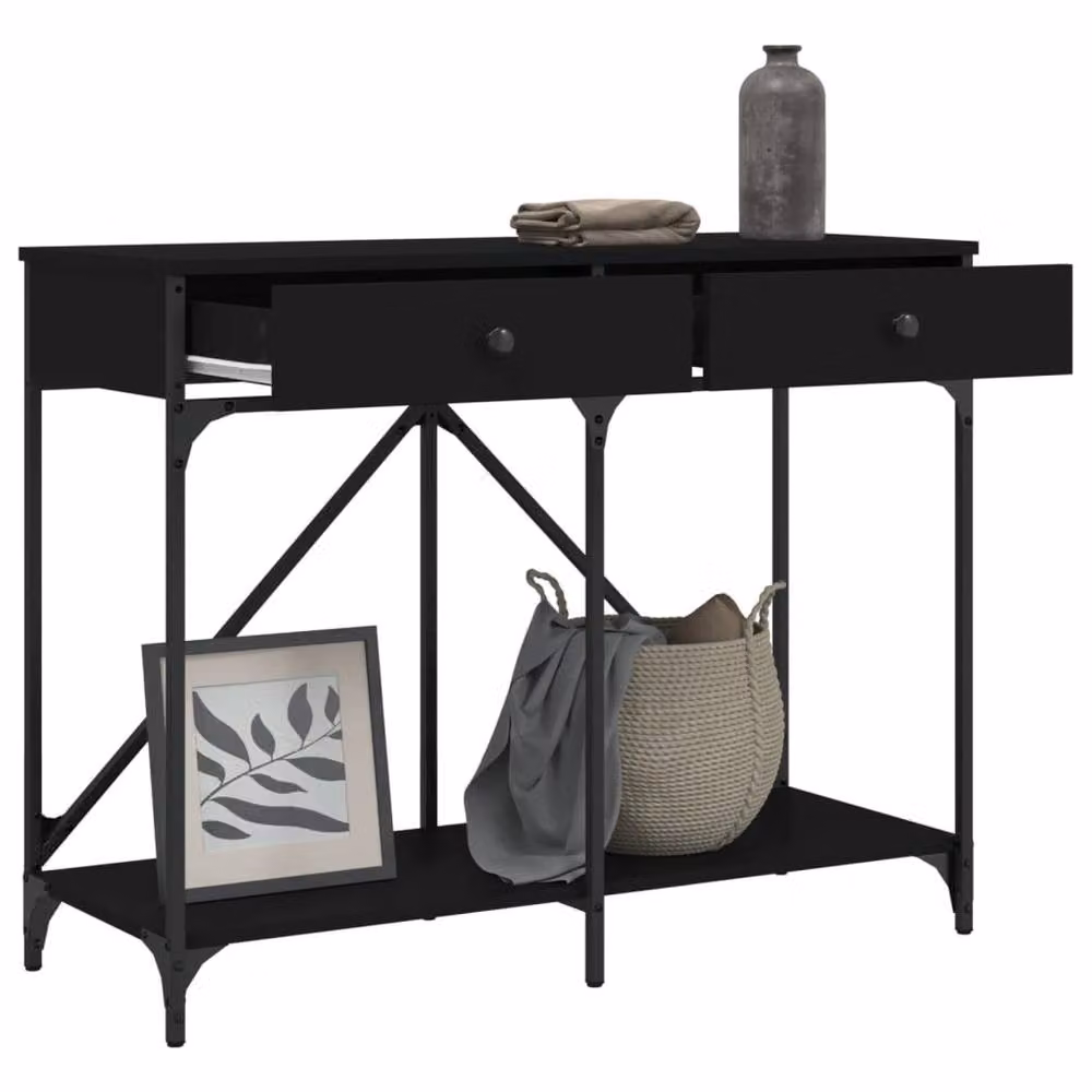 Berkfield Home Decorative Console Table in Black, W/D/H: 100 x 39 x 78.5 cm – 3