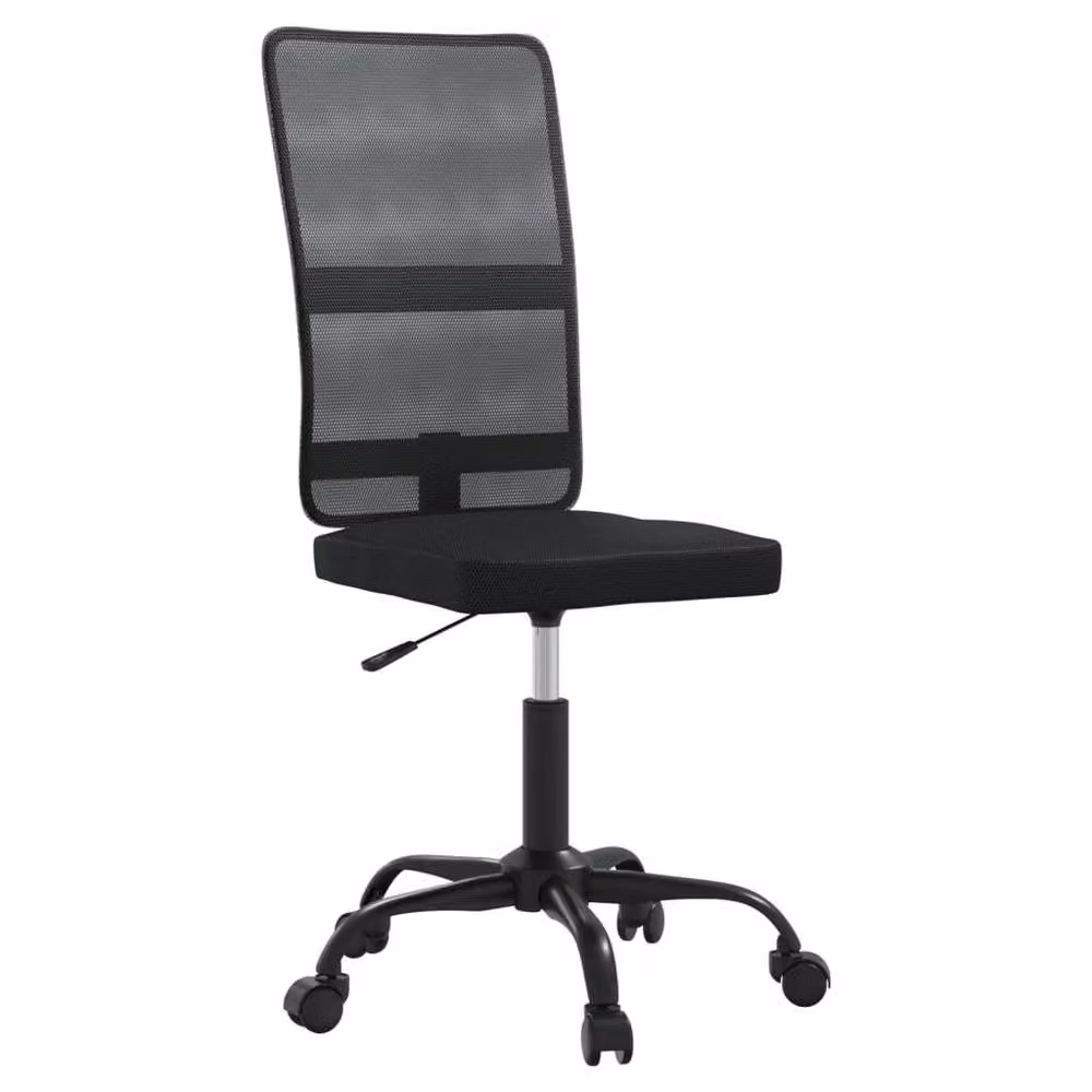 Berkfield Modern Black Mesh Fabric Swivel Task Chair for Home or Office – 2
