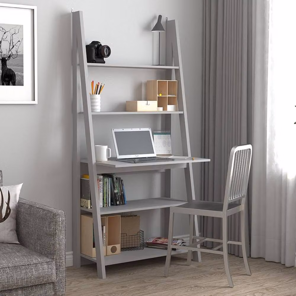 Lemon Pavilion Furniture Tiva Grey Ladder Writing Desk, W84 x D50 x H175.4 cm – 2