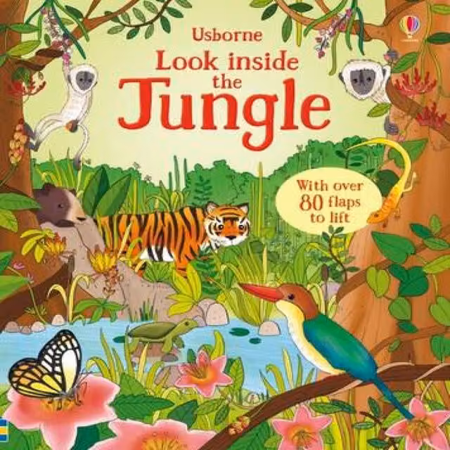 Minna Lacey Look Inside the Jungle Board Book, Multicolour