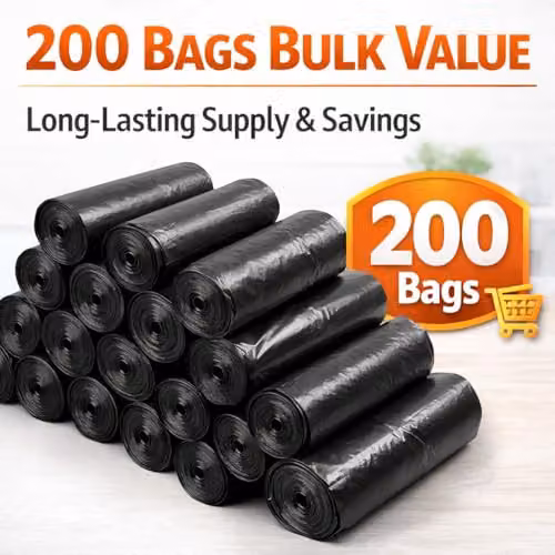 Hero Heavy Duty Recycled Black Bin Liners, 70L Capacity – 6
