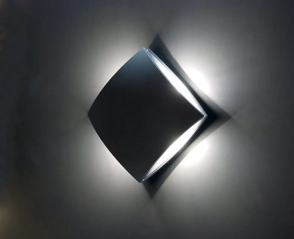 Loops LED Outdoor Wall Light Sconce in Grey Aluminium with Up and Down Lighting, IP54 Rated, 11W – 2