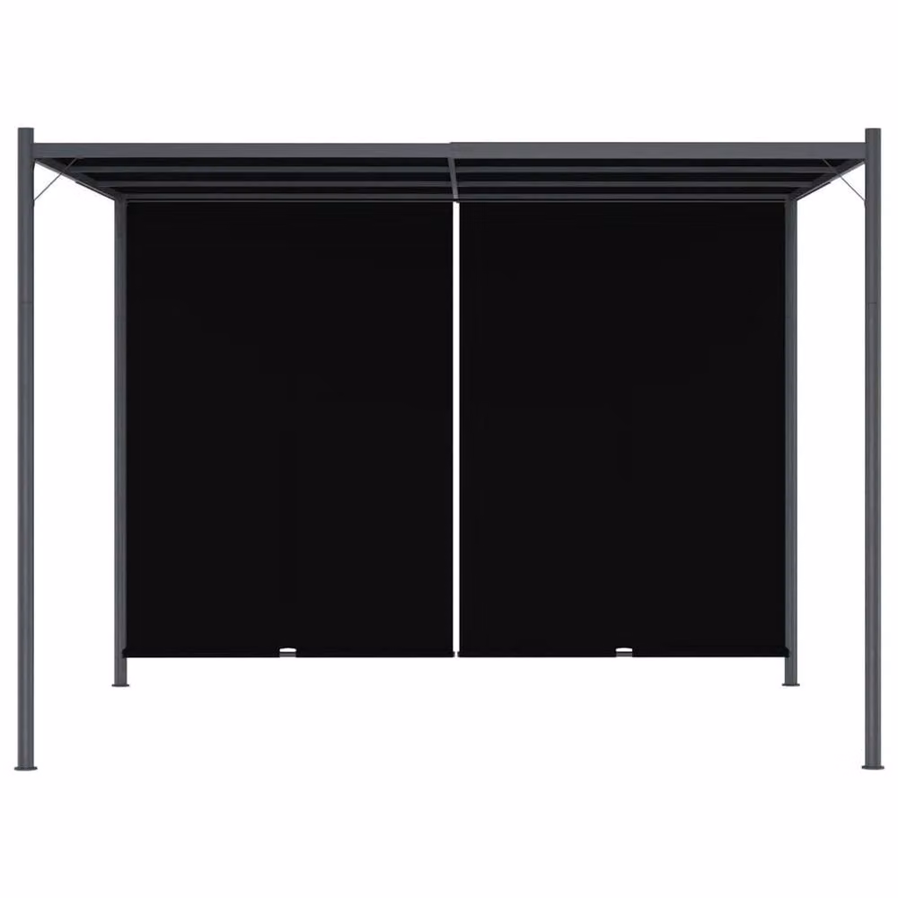 Berkfield Home Garden Pergola with Retractable Roof, Anthracite and Black, W: 300 cm, D: 300 cm, H: 225 cm – 3