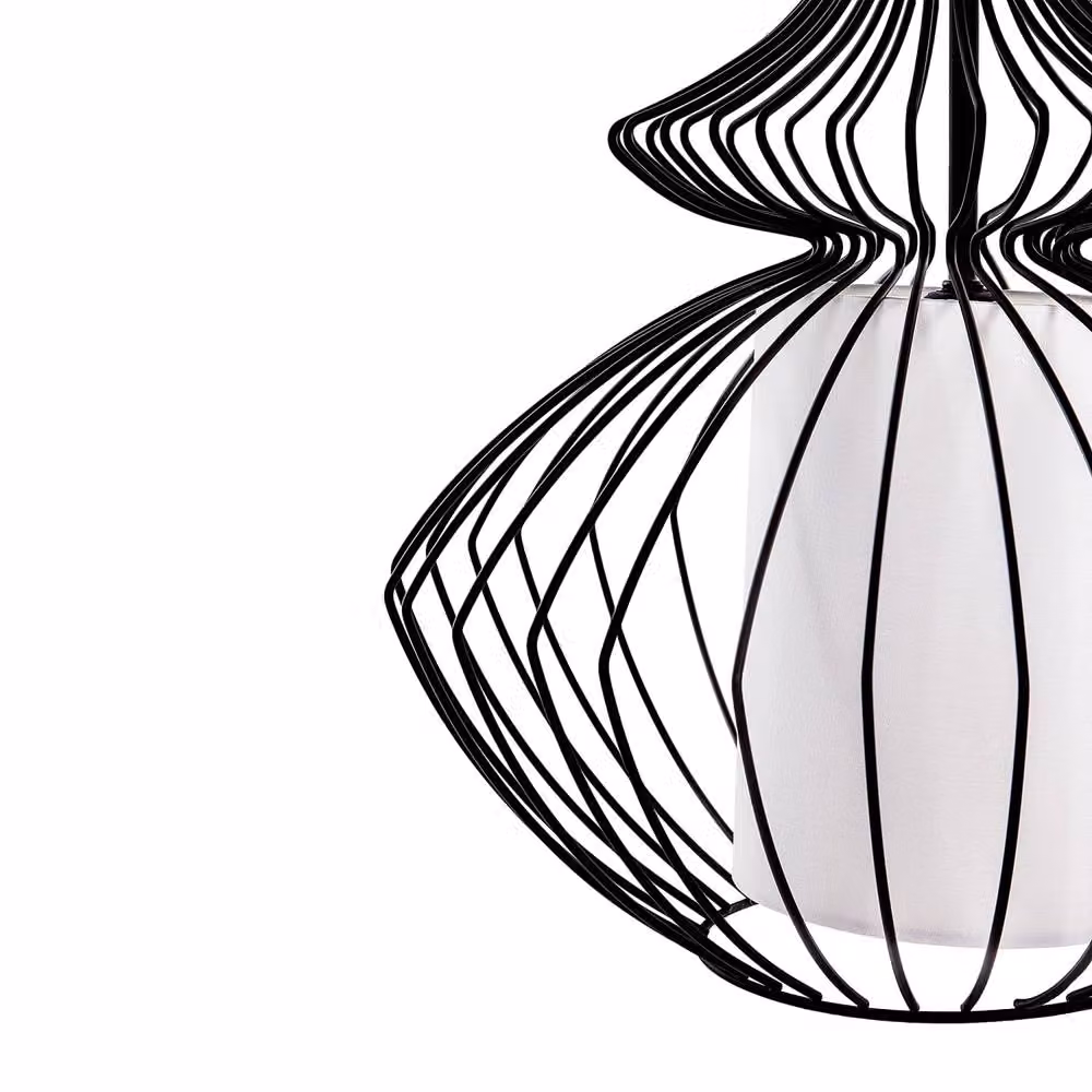 Wyld and Coco Black Metal Open Cage Pendant Light – 4