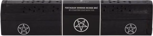 Elements Black Pepper Pentagram Wooden Incense Gift Set with Spicy Scented Sticks
