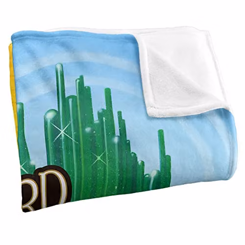 LOGOVISION The Wizard of Oz Silky Touch Super Soft Fleece Throw Blanket, Multicolour and White, W/D/H: 152 x 127 cm – 2
