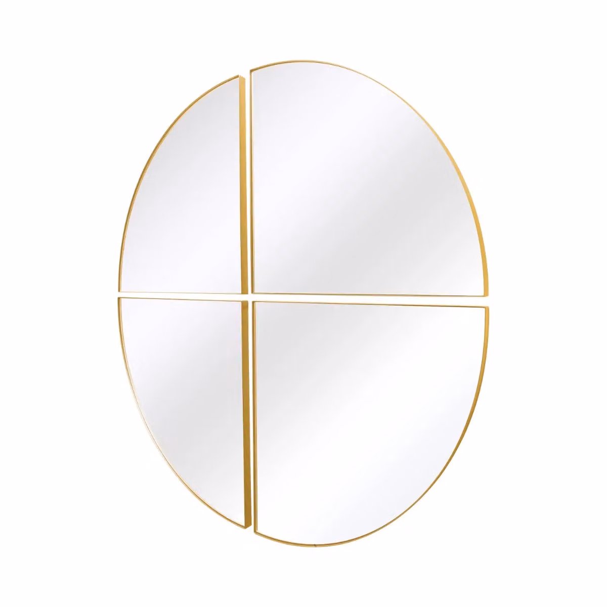 MirrorOutlet Gold XL Circular Metal Wall Mirror, Diameter: 140 cm – 2