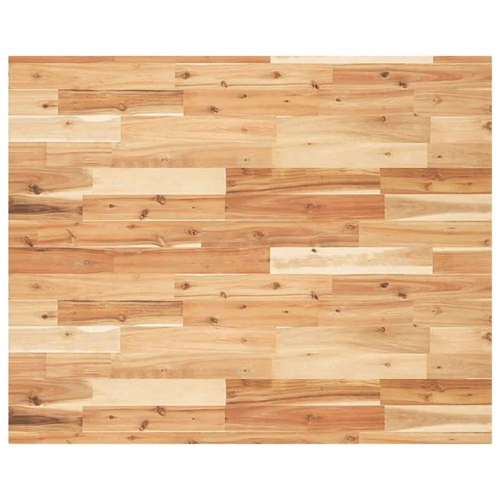 Berkfield Home Brown Solid Acacia Wood Oil Finished Desk Top, W: 100 cm, D: 80 cm, H: 4 cm – 2