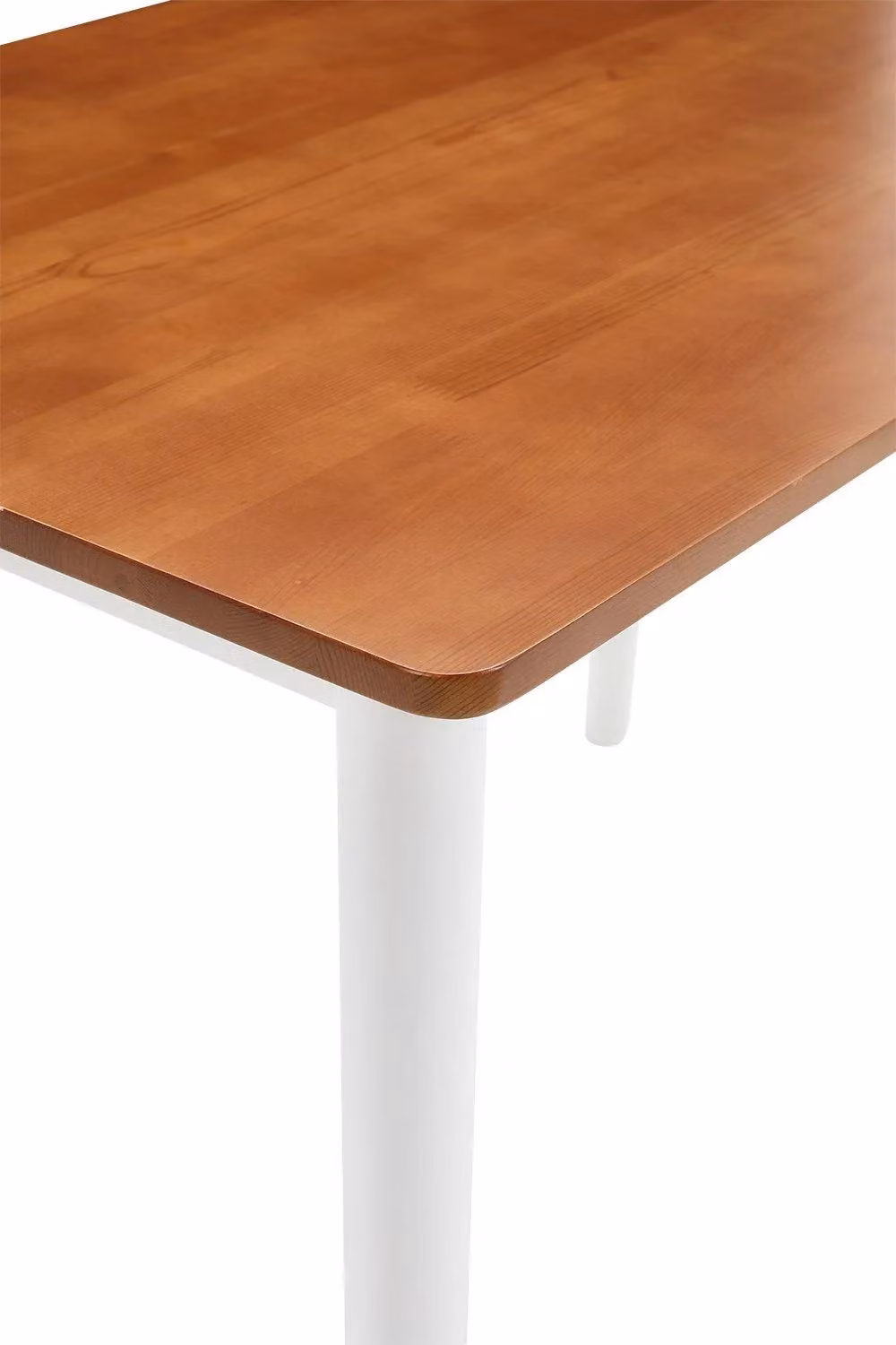 H&O Direct Scandinavian Rectangular Wooden Dining Table in Brown and White – 3
