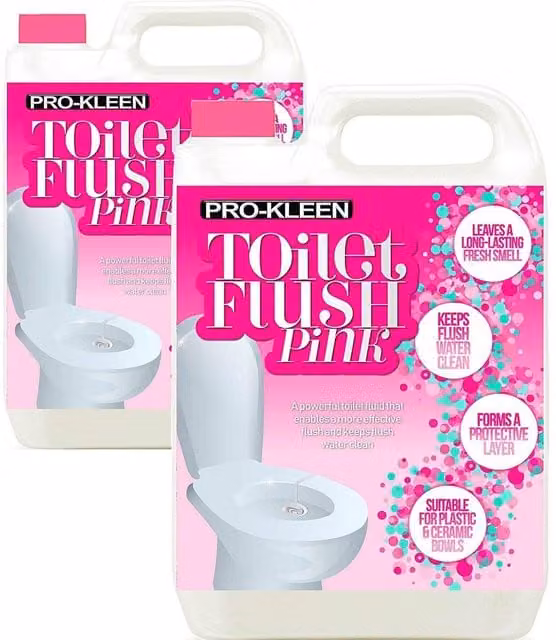 ProKleen Caravan and Motorhome Chemical Toilet Flush Pink Cleaner, 2 x 5L – 1