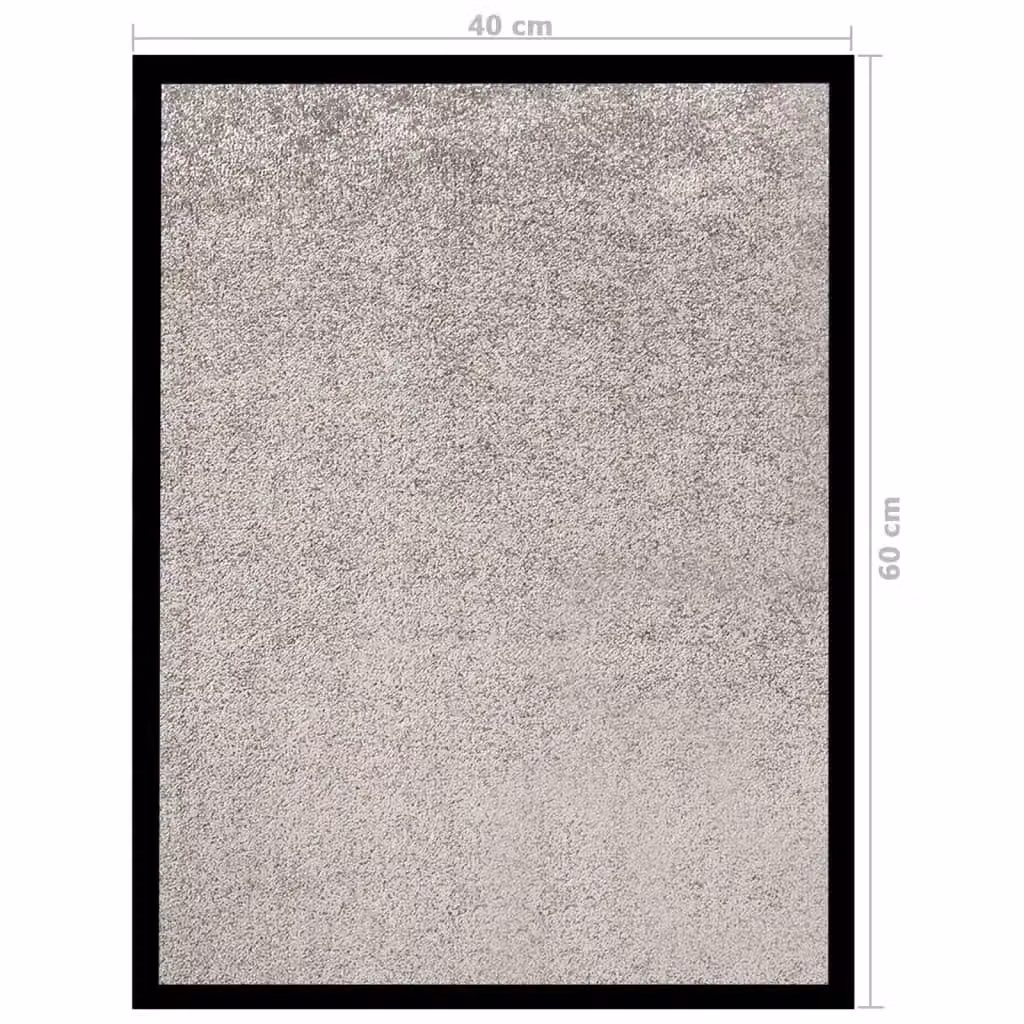 Berkfield Home Non-Slip Brushing Doormat, Grey and Black, W: 60 cm, D: 40 cm – 4