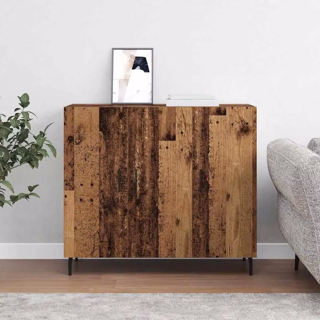 Berkfield Home Modern Brown Sideboard with Storage Door, W: 90 cm, D: 34 cm, H: 80 cm – 3