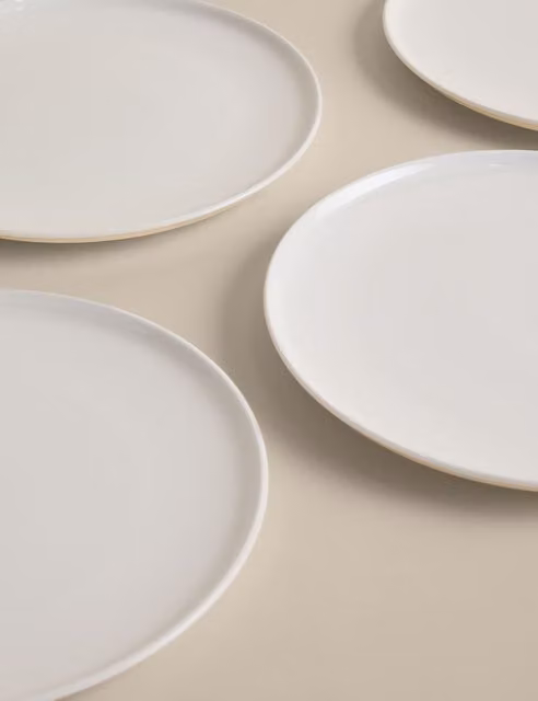 M&S Arlington White Bone China Side Plate Set of 4