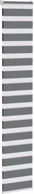 Berkfield Home Elegant Zebra Blind in Dark Grey, W: 40 cm, H: 230 cm, Polyester Fabric