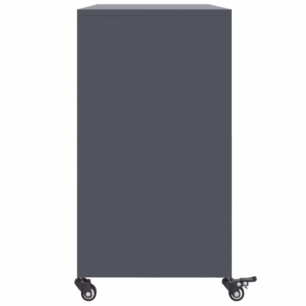 Berkfield Home Anthracite Metal Sideboard in Dark Grey, W/D/H: 100.5 x 39 x 72 cm – 4