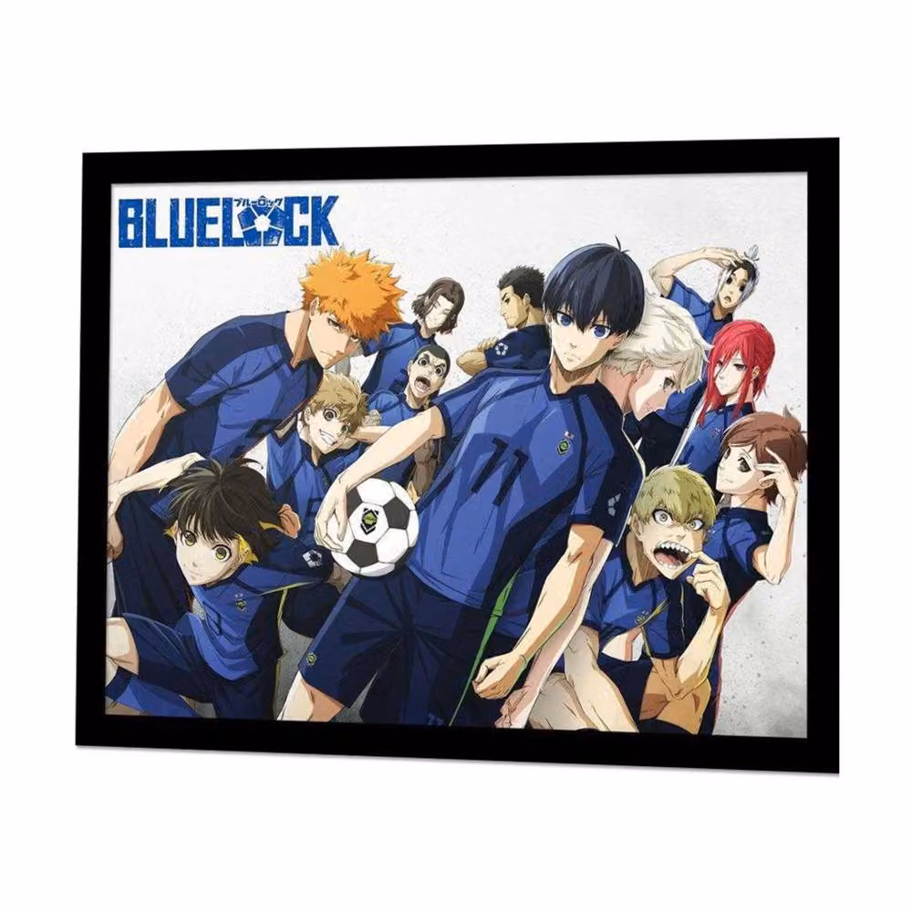 Blue Lock Multicolour Graphic Framed Paper Poster – 2