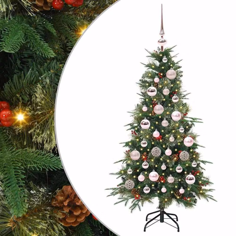 Berkfield Home Elegant Green Artificial Hinged Tabletop Christmas Tree, Height: 120 cm – 3