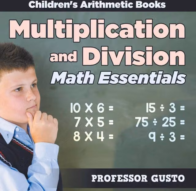 Professor Gusto Multiplication and Division Math Essentials Children's Arithmetic Paper in Multicolour