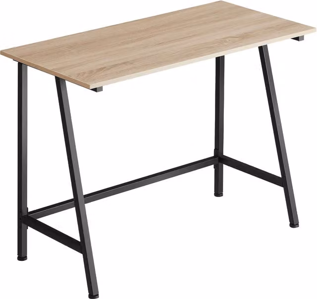 tectake Newton Modern Height Adjustable Computer and Writing Desk in Light Oak