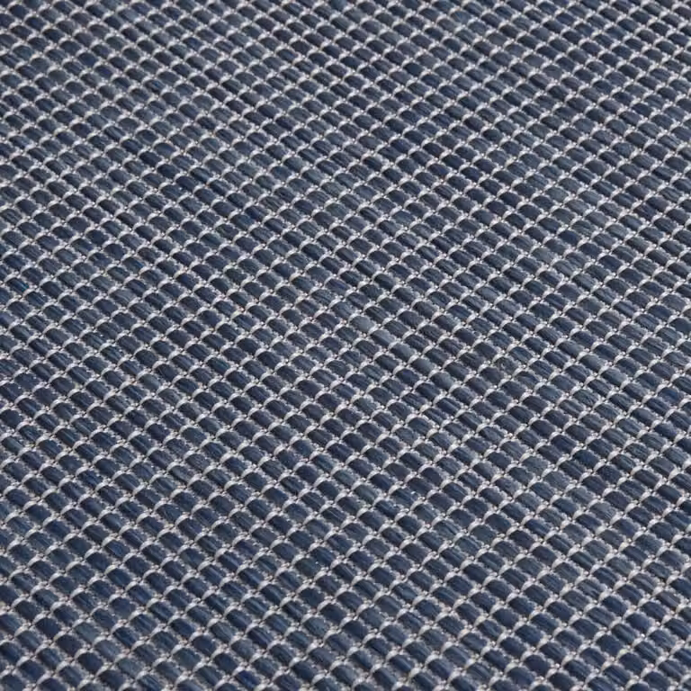 Berkfield Home Blue Outdoor Flatweave Round Rug, Diameter: 100 cm