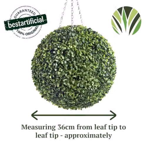 Best Artificial Green Boxwood Topiary Ball, Diameter: 36 cm – 4