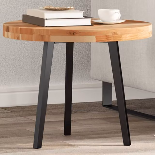 Berkfield Home Round Acacia Solid Wood Table Top, Brown, Diameter: 50 cm, Thickness: 4 cm – 1