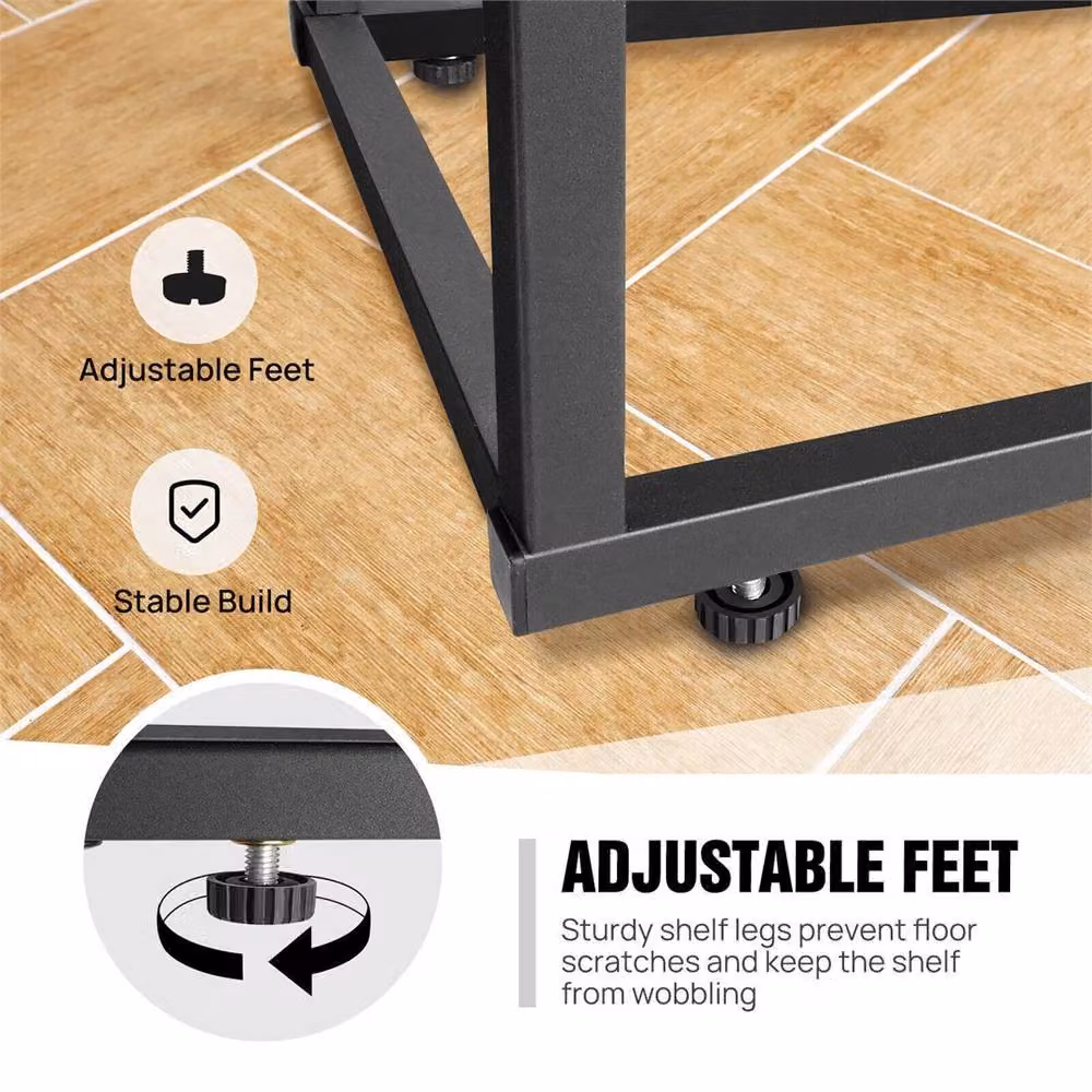 FLAVORA Brown Small Side Table for Living Room, Office or Bedroom, W/D/H: 51 x 35 x 62 cm – 3