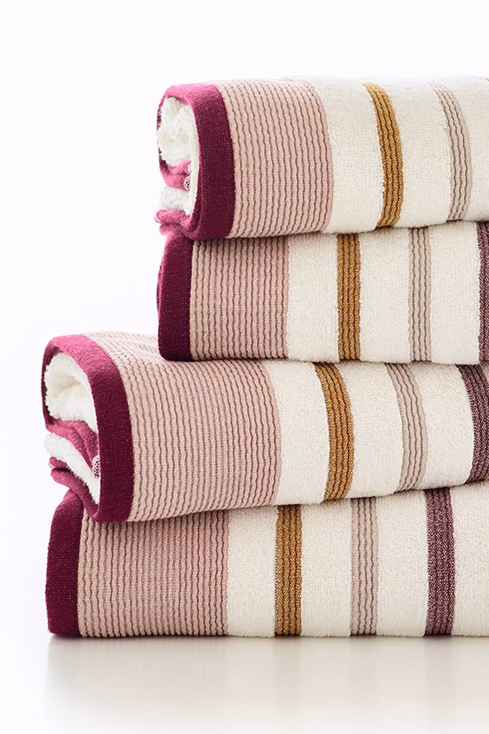 Deyongs Portland White Striped Supersoft Cotton Bath Sheet – 2