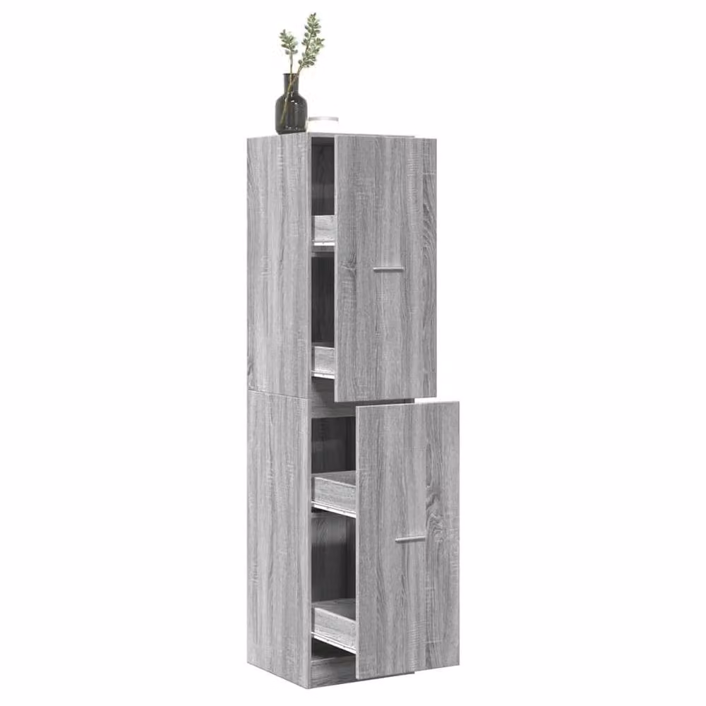 Berkfield Home Apothecary Cabinet in Grey Sonoma, W/D/H: 40 x 41 x 174.5 cm – 2