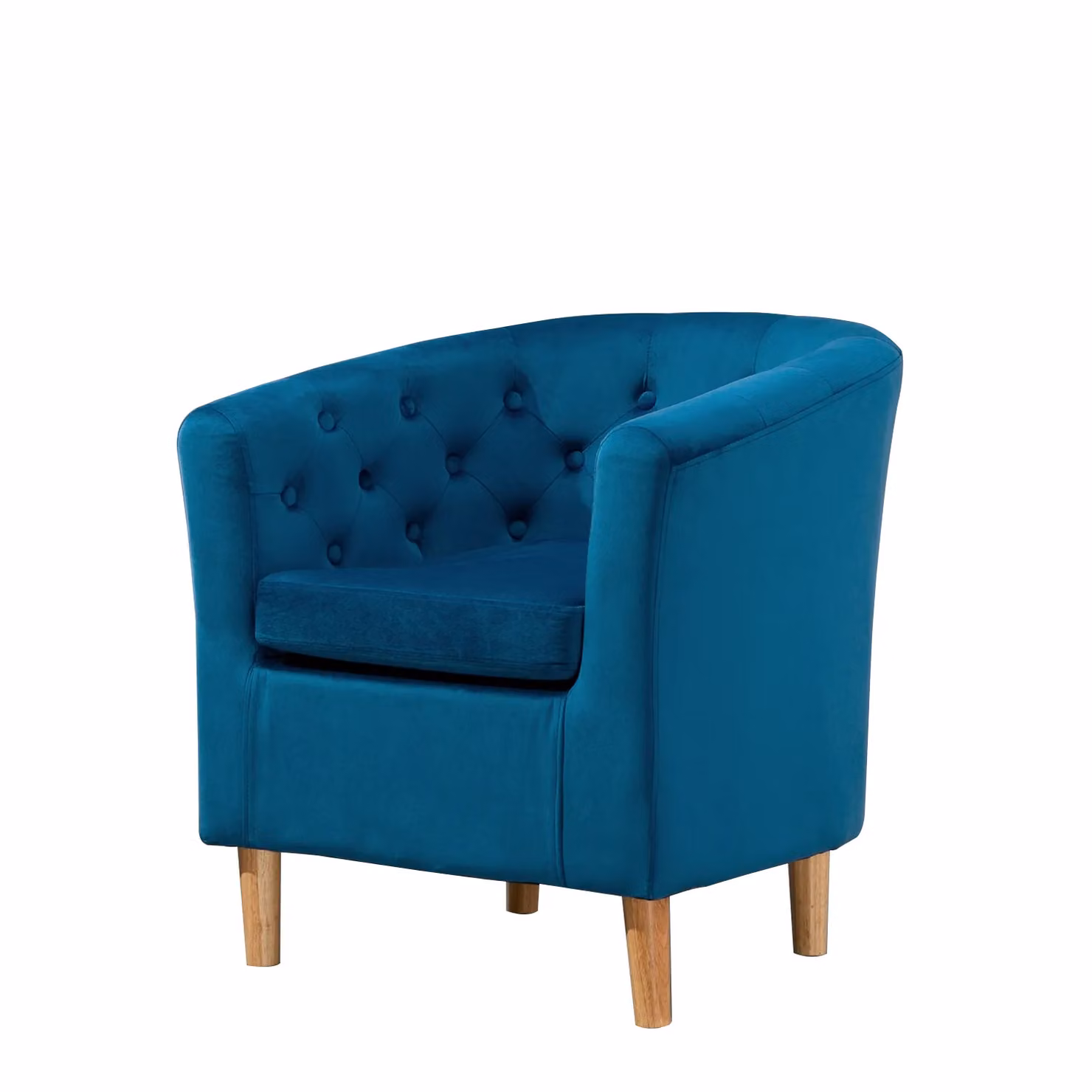Artemis Home Clio Velvet Tub Accent Chair in Petrol Blue – 2