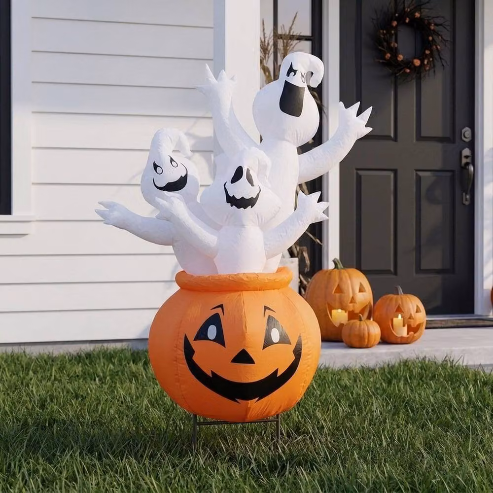 Garden Greatness Multicolour Inflatable LED Halloween Pumpkin and Ghost Garden Decoration – 2
