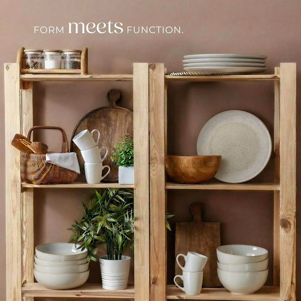 tectake Mare Glazed Stoneware Dinner Set for 6 People, Grey – 4
