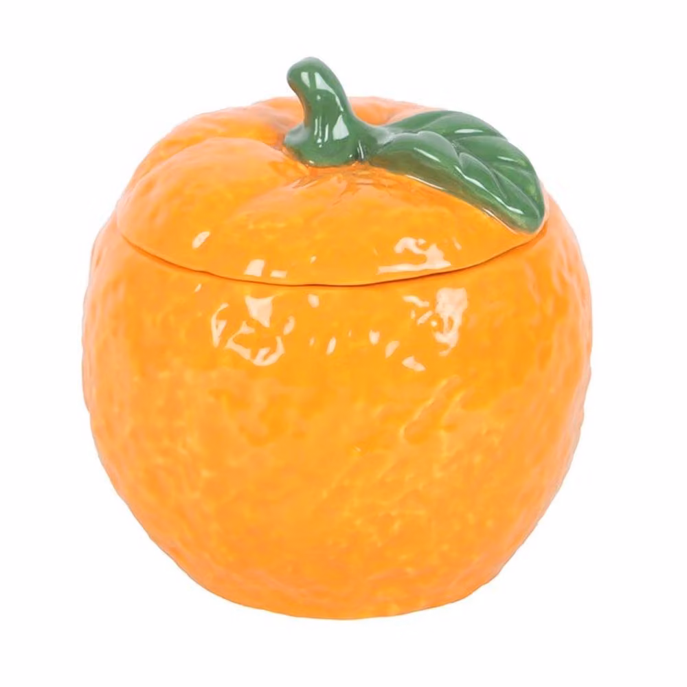 Uniqueful Orange Shaped Ceramic Pillar and Votive Candle Jar – 2