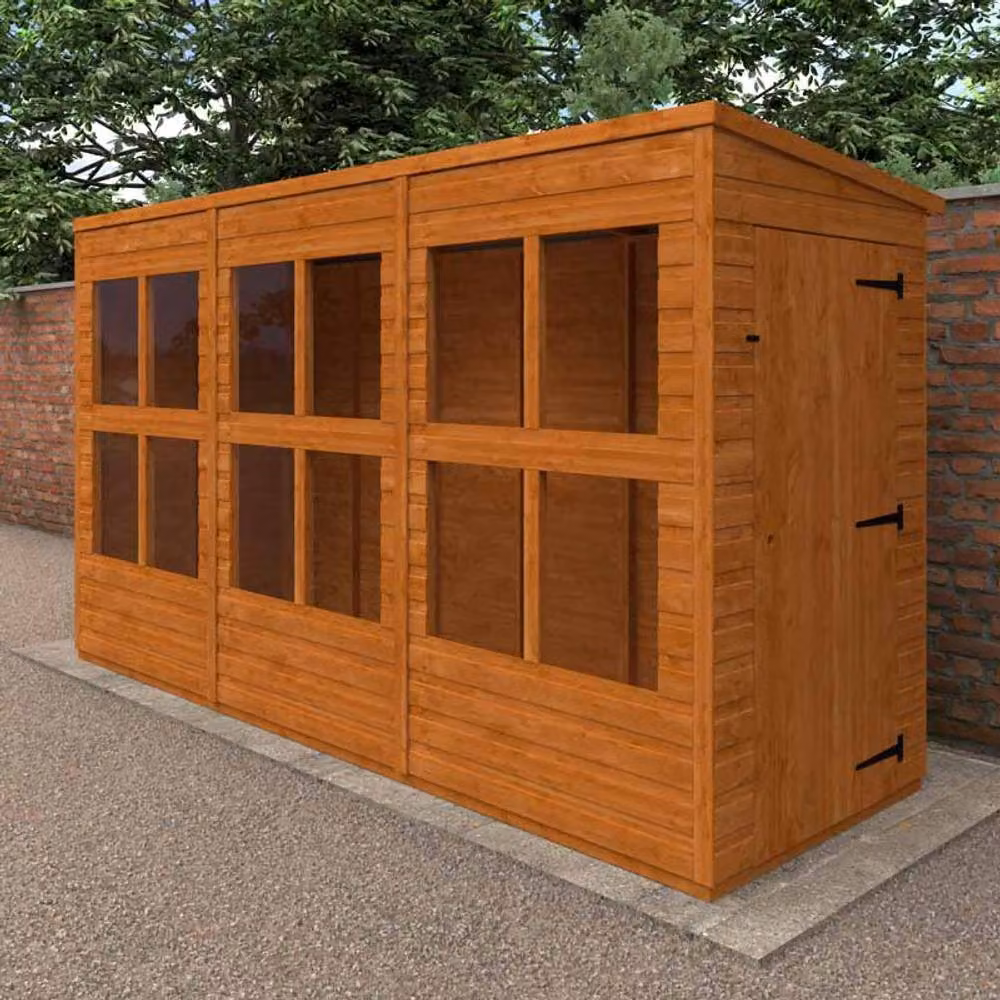 Buttercup Farm Flex Apex Summerhouse Garden Sunroom in Burnt Orange and Grey – 2