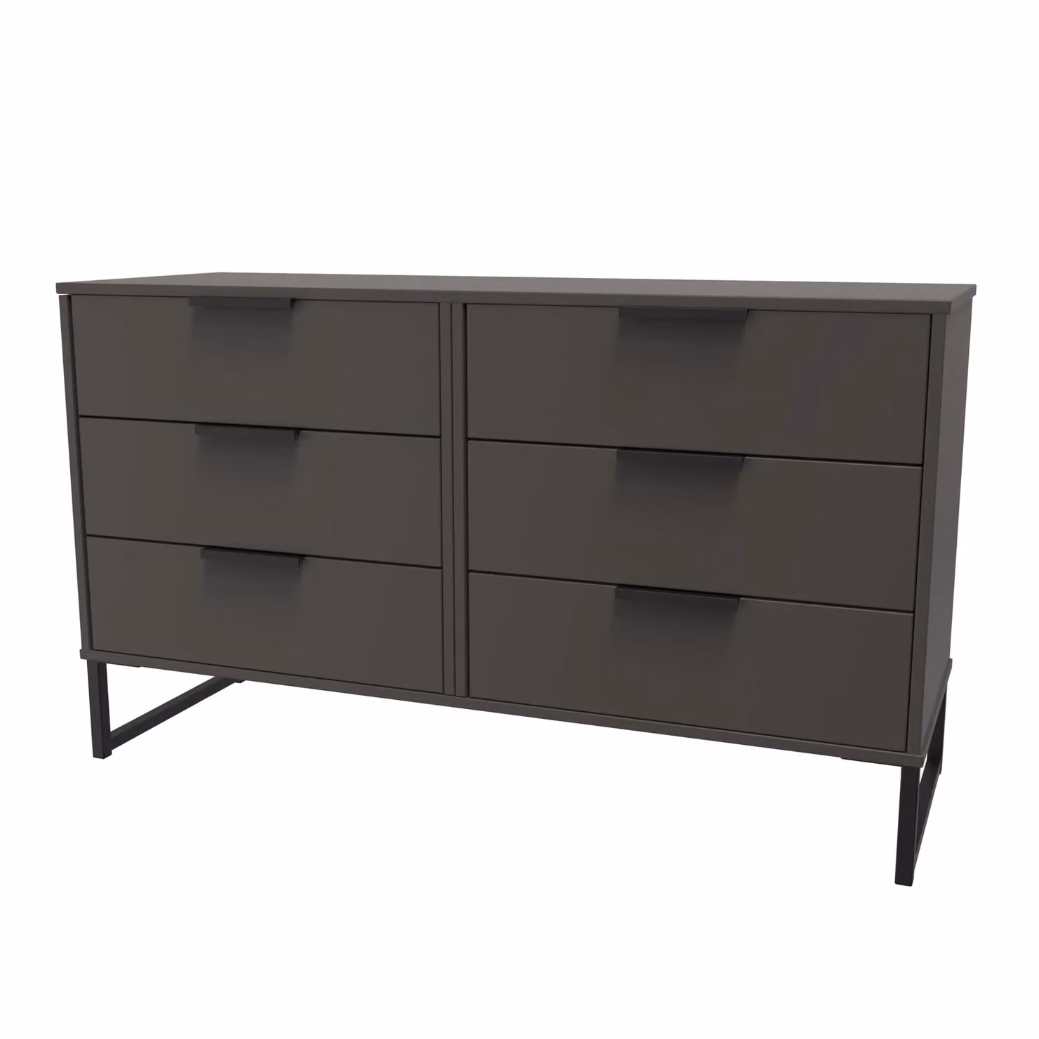 2 U Fuji 6 Drawer Wide Chest in Dark Grey Matt Finish, Ready Assembled – 2