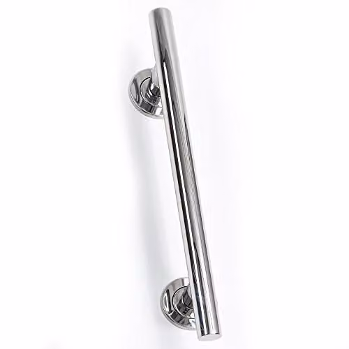 NRS Healthcare Stainless Steel Straight Grab Rail in Silver with Concealed Fixings